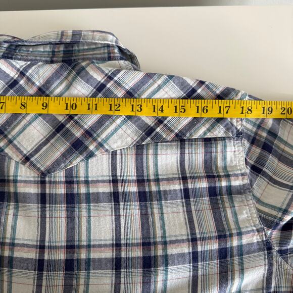 Tecovas Men's Shirt Medium Plaid Pearl Snap Button Down Western Cowboy Rodeo - Picture 13 of 14